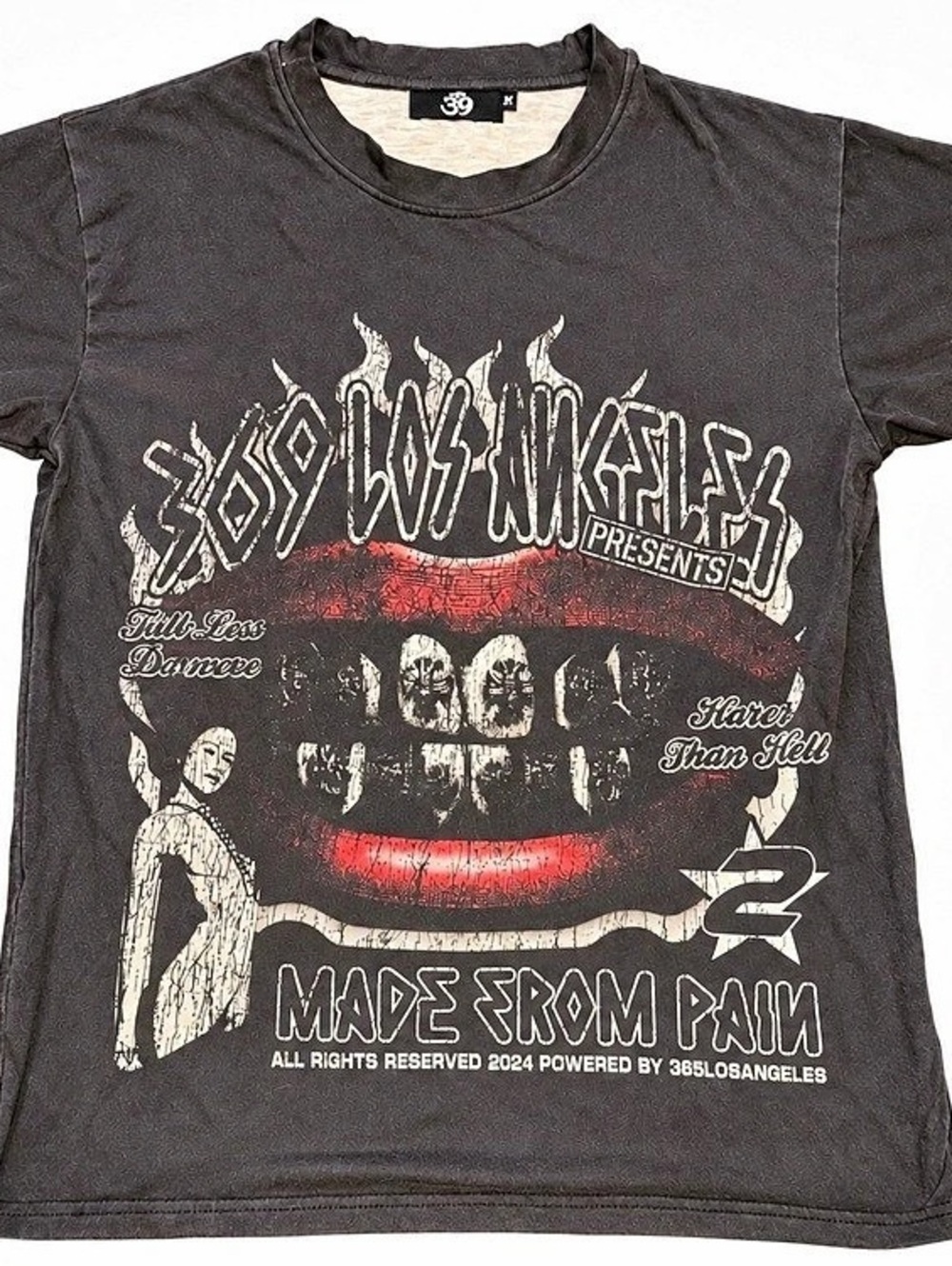 39 Los Angeles More From Pain Graphic Short Sleeve Tee Size XS